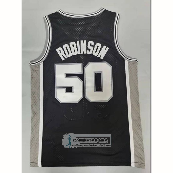 Camiseta San Antonio Spurs David Robinson NO 50 Mitchell & Ness 1998-99 Negro